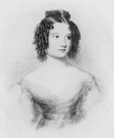 En tegning af 17-årige Ada Byron (Augusta Ada King-Noel, grevinde af Lovelace) datter af Lord Byron.