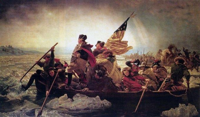 Washington Crossing the Delaware af Emanuel Leutze, 1851