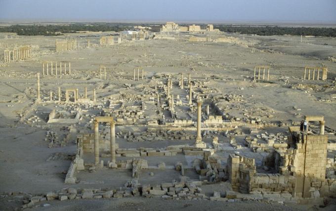 Resterne af den romerske civilisation i Palmyra, Syrien, et UNESCOs verdensarvsliste