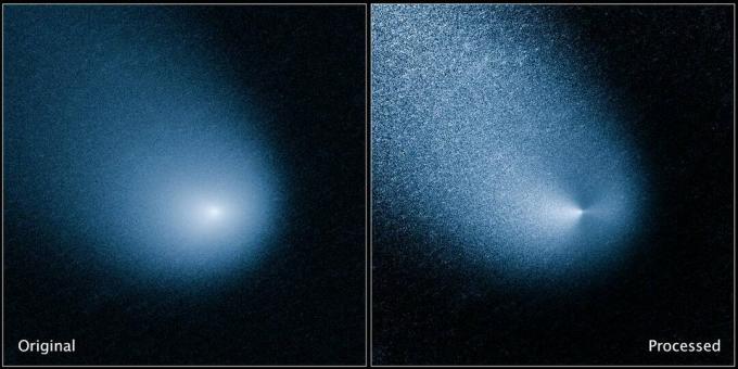 En komet set af Hubble-rumteleskopet