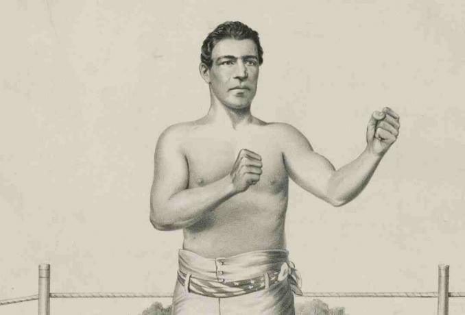Lithograf af bokseren John Morrissey