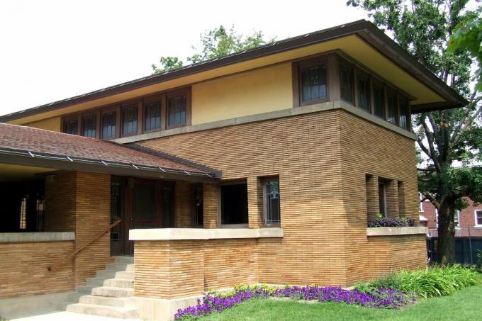 Prairie-stilen George F. Barton House af Frank Lloyd Wright, i Martin House-komplekset, Buffalo, NY