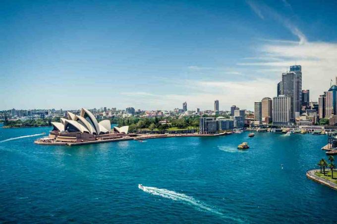 Udsigt over Sydney Harbour, Australien