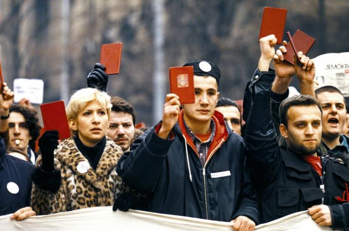 Serbien - Beograd - Studenterdemonstration mod Milosevic