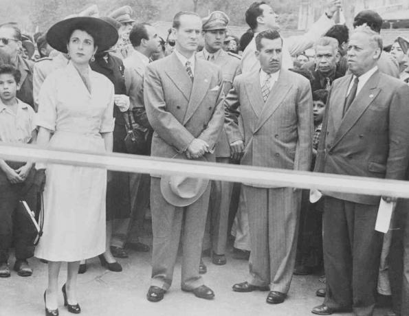 Den guatemalanske præsident Jacobo Arbenz og medarbejdere efter U.S.-støttet kup, 1954