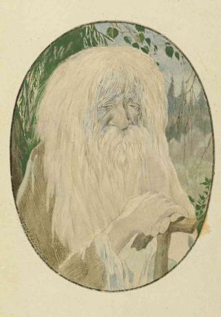 Leshy. Illustration til digtet Ruslan og Lyudmila af A. Pushkin