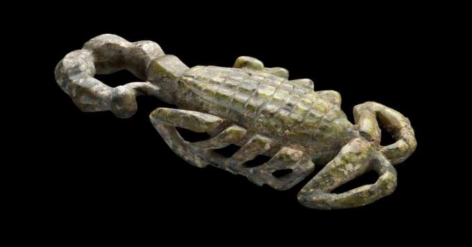 Skorpion modelleret i serpentin fra Hierakonpolis, den tidlige dynamiske periode (ca. 2950 f.Kr. - ca. 2575 fvt). 4 in (10,3 cm) lang