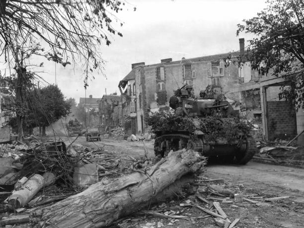 Amerikanske tropper i Coutances, 1944