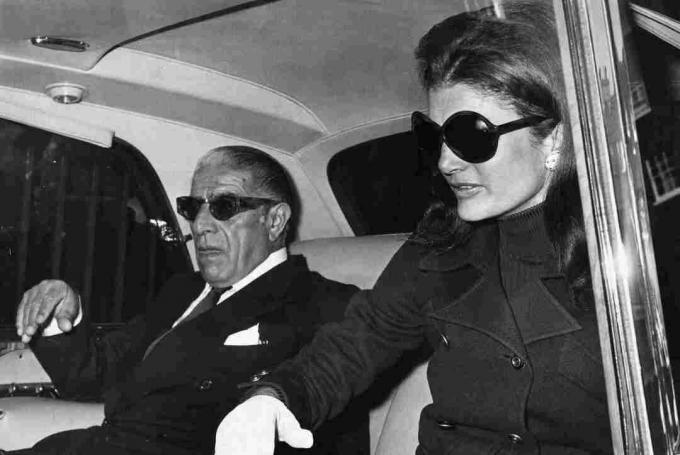 Foto af Aristoteles Onassis og Jacqueline Kennedy Onassis