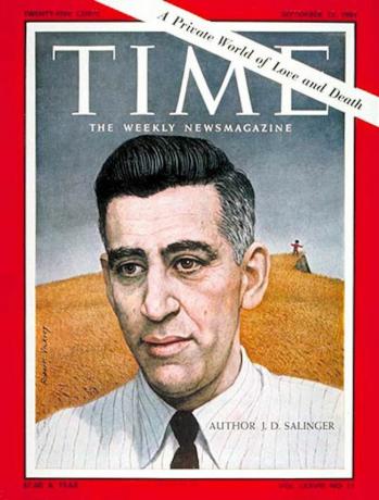 Illustration af J. D. Salinger bruges til forsiden af ​​Time-magasinet, bind 78, nummer 11