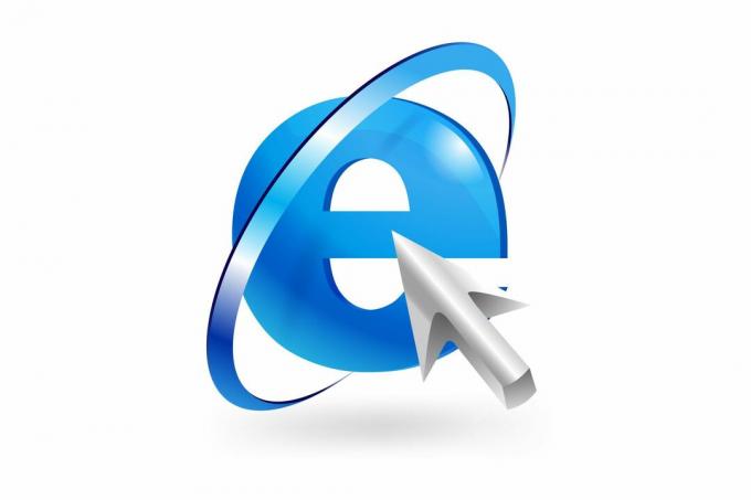 Illustration af 'e' symbol og pil tegn