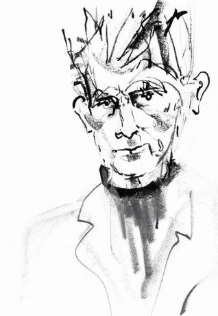 Portræt af Samuel Beckett