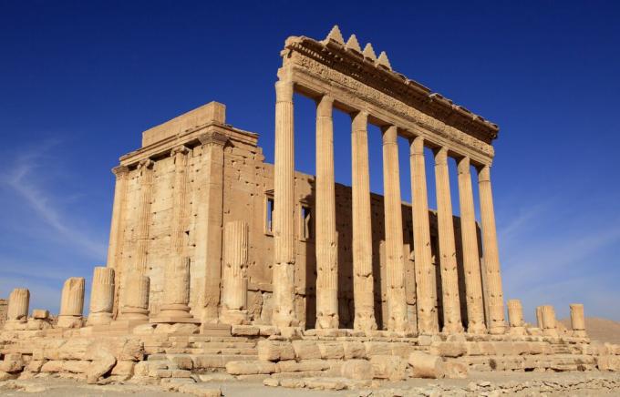 Temple of Baal (Temple of Bel) i den gamle romerske by Palmyra i Syrien