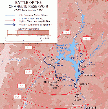 Chosin-reservoirkort