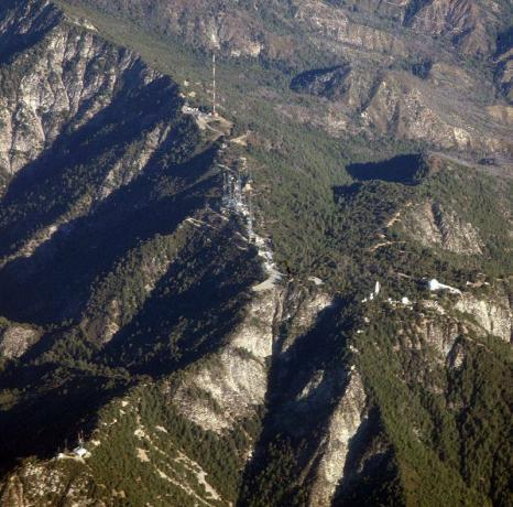 Luftfoto fra Mount Wilson og Observatory Ridge.