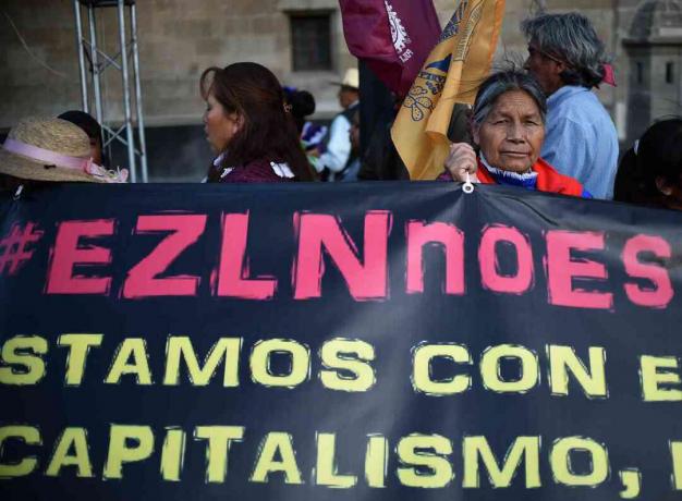 Zapatistas protesterer præsident López Obradors Maya Train-projekt