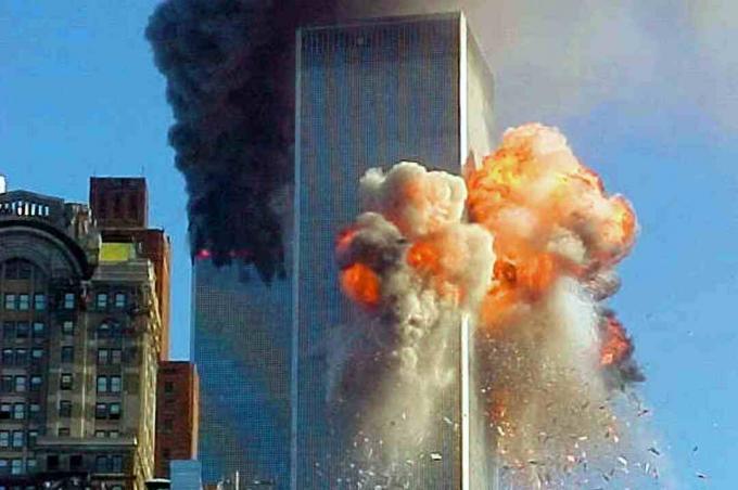 Twin Towers Aflame den 11. september 2001