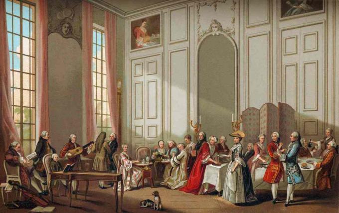 Dagligt liv i fransk historie: aristokratiet tager te.