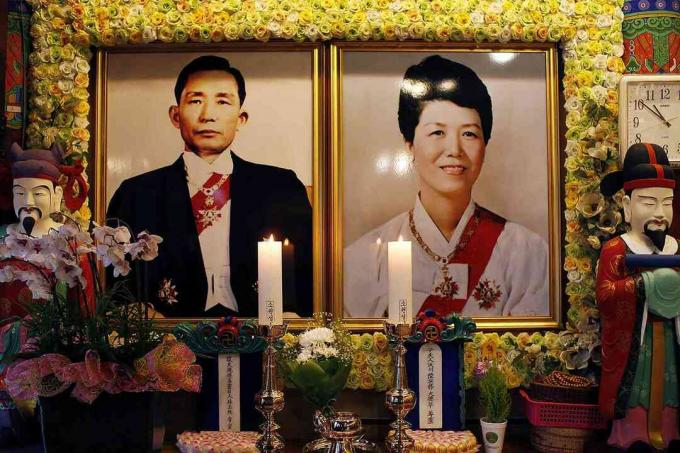 Præsident Park Chung-Hee og hans kone Yuk Young-Soo
