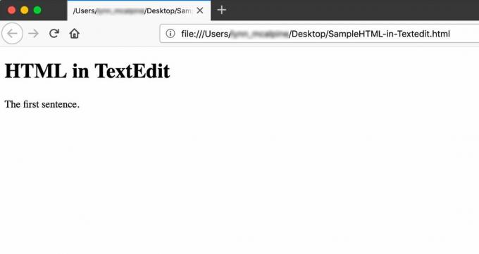 Eksempel på kode i Firefox-browseren