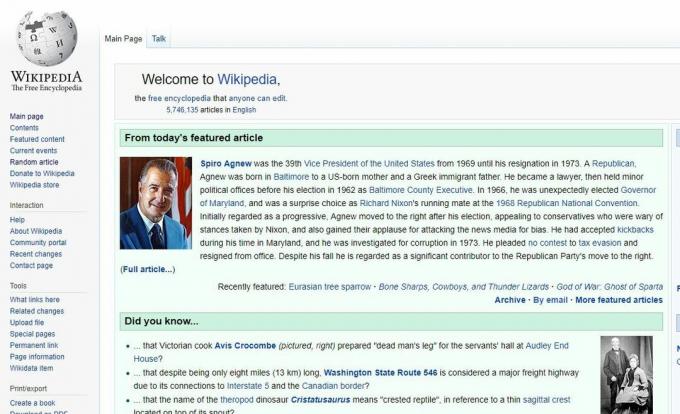 Wikipedia lodret navigationslinje