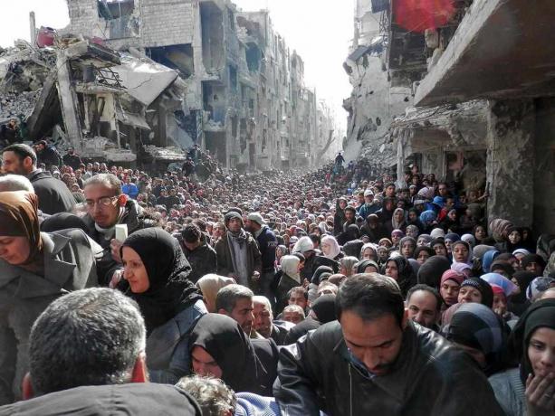 UNRWA Humanitære distributioner i Yarmouk