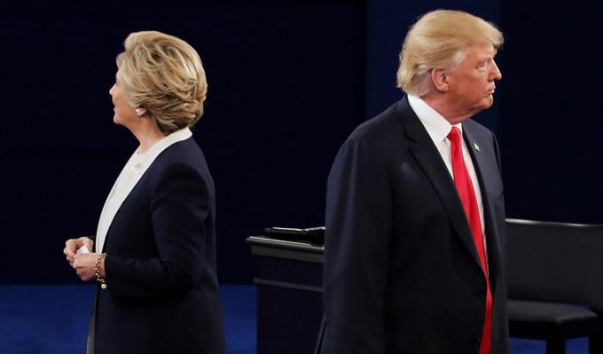 Kandidaterne Hillary Clinton og Donald Trump holder anden præsidentdebat på Washington University
