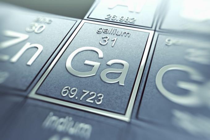 Gallium er et eksempel på en semimetal.