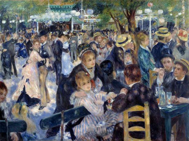Dans på 'Le Moulin de la Galette' - af Auguste Renoir