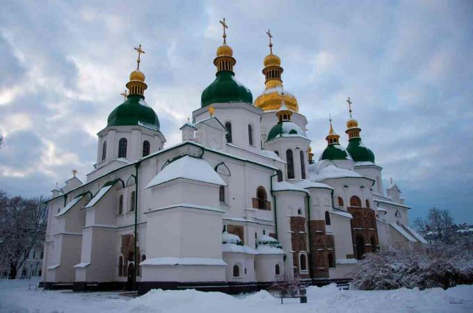 St. Sophia-katedralen i Kiev, bygget først i det 11. århundrede e.Kr.
