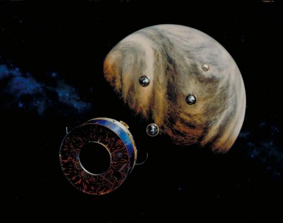 Pioneer Venus Multiprobe mission (kunstnerens koncept).