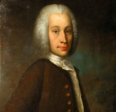 Anders Celsius portræt i fuld farve.