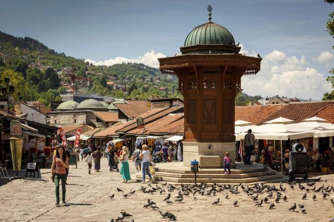 Pigeon Square i Sarajevo, Bosnien