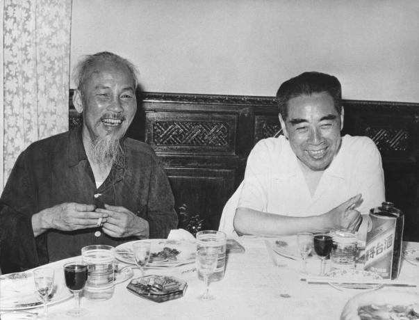 Ho Chi Minh og Zhou Enlai