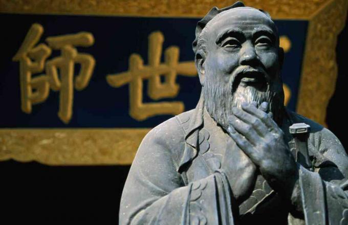 Den ærede vismand Confucius, hvis filosofi påvirkede den kinesiske civilisation i århundreder - Wenmiao (Confucius-templet), Nanshi-distriktet.