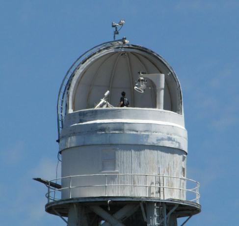 Toppen af ​​soltårnet på Mount Wilson.